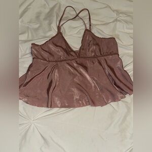 Kimchi Blue Spaghetti- Strap Cami in Dusty Mauve